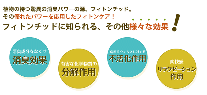 フィトンチッドに知られる、その他様々な効果